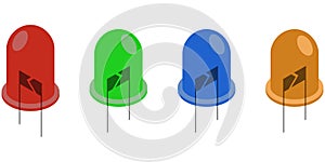 Lights Isometric Electronic components