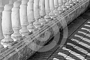 Lights and shadows in a balustrade photo