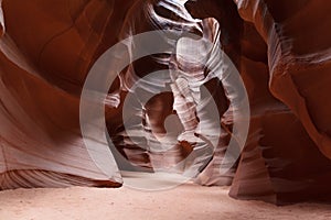 Lights and shadows in Upper Antelope Canyon. Page,