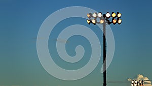 Lights in sports arena