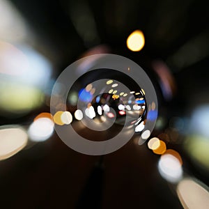 Lights tunnel abstract