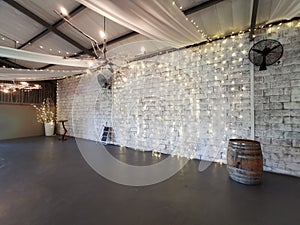 Lights on the wall wine Barrell