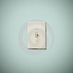 Lightswitch on Blue Green Aqua Teal Wall On