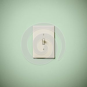 Lightswitch on Blue Green Aqua Teal Wall On