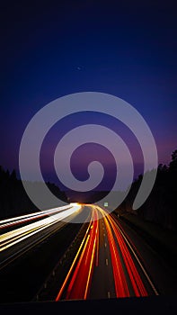 Lighttrails from cars