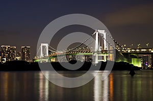 Lightup to Rainbow bridge in Odaiba City.