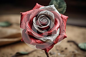 Lightweight Paper rose. Generate Ai