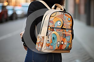 Lightweight School backpack. Generate Ai