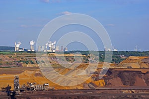 Lignite mining and power stations