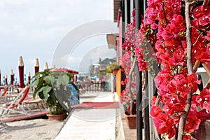 Liguria house corner with traditional decoration