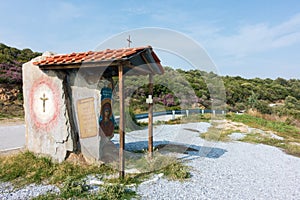 Liitle church by the road in Pyrgadikia village, Chalkidiki, Greece