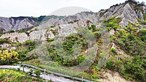 Liji Badland Geopark alongside with Beinan creek