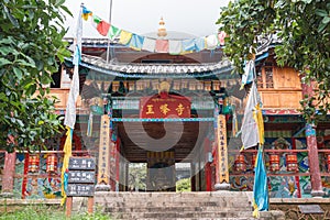 LIJIANG, CHINA - SEP 6 2014: Yufeng Lamasery. a famous Monastery