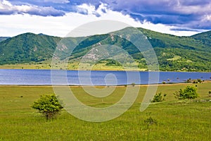 Lika region mountain and lake landscape