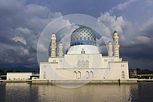 Likas Mosque with cloudy weather