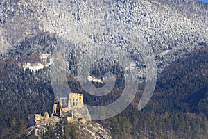 Likava ruins near Ruzomberok in Chocske mountains, Slovakia