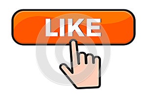 LIKE button and finger click cursor