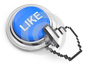 Like Button with Hand Cursor