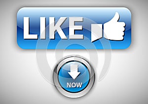 Like button social media promotion