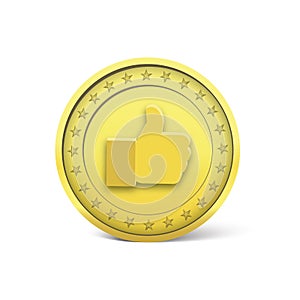 Like coin icon vector