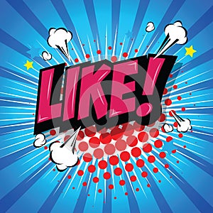 LIKE ! Comic Speech Bubble