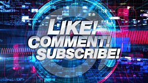 Like Comment Subscribe - Broadcast TV Animation Graphic Title