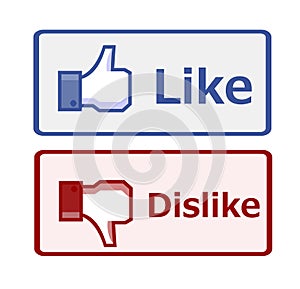 Like and dislike button