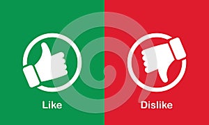 Like and Dislike Pictogram Collection. Thumb Up, Thumb Down Silhouette Icon Set. Good and Bad Button. Social Media