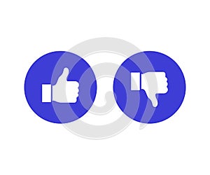 Like and Dislike Vector Flat Icons. Marketing, Business, Advertisement, Digital Network. Modern vector illustration