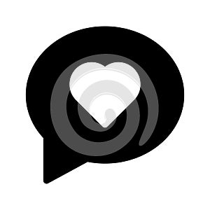 Like glyph flat vector icon