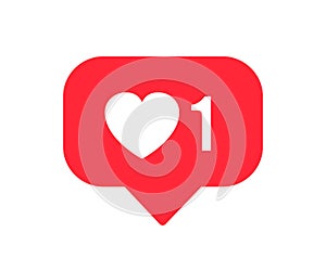 Like icon with heart - vector