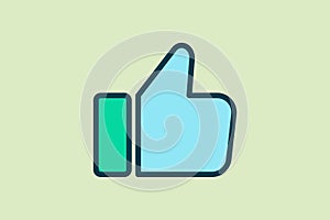 Like icon. icon related to UI elements. suitable for web site, app, user interfaces,element, printable etc. flat line icon style.