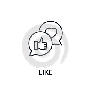 like icon vector from ads collection. Thin line like outline icon vector illustration. Linear symbol for use on web and mobile