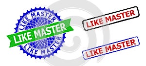 LIKE MASTER Rosette and Rectangle Bicolor Watermarks with Rubber Surfaces