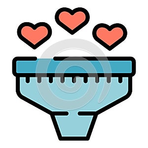 Like online funnel icon vector flat