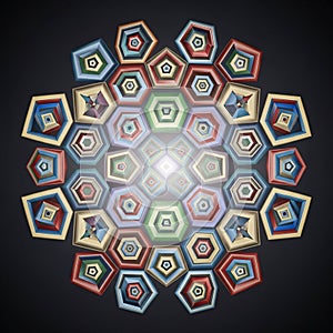 Like pattern with a bright light source at the center enhancing