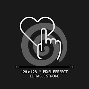 Like pixel perfect white linear icon for dark theme