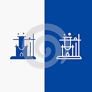 Like, Science, Space Line and Glyph Solid icon Blue banner Line and Glyph Solid icon Blue banner