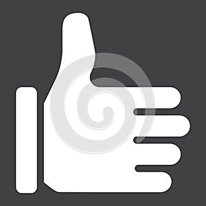 Like solid icon, social media and website