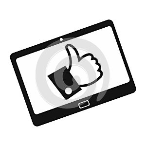 Like tablet simple icon