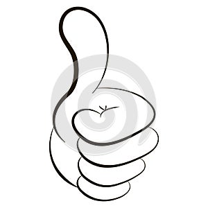 Like thumb up character approve like, vector thumb up comic cartoon style