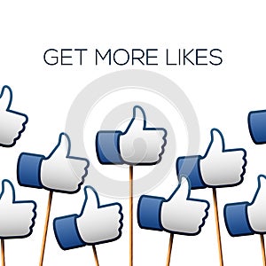 Like thumbs up symbols. Get more likes