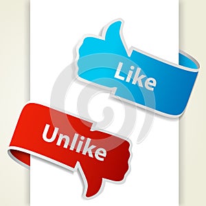 Like and unlike icons