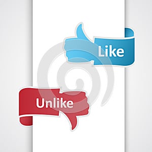 Like and unlike icons.