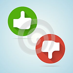 Like and unlike icons.