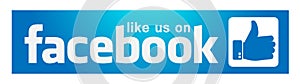 Like us on facebook banner illustrations logo icon for web