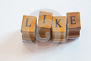 LIKE wording rubber stamps photo