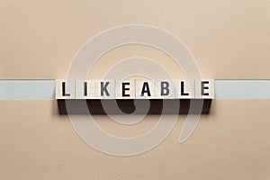 Likeable word concept on cubes