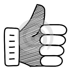 Likes icon. Digital marketing concept. Likes doodle hand drawn icon. Digital marketing icon hand drawing sketch symbol