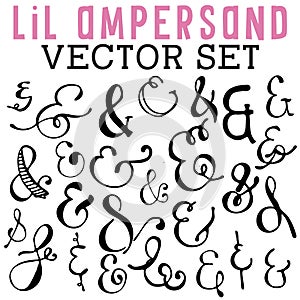 Lil Ampersand Vector Set with ampersands of all kinds.